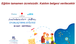 Oyunlaştırma Atölyesinin Başvuruları Başladı