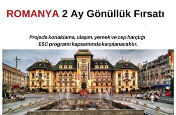 Romanya 2 Ay Gönüllülük Fırsatı – Tüm Masraflar Karşılanıyor Romanya 2 Ay Gönüllülük Fırsatı – Tüm Masraflar Karşılanıyor