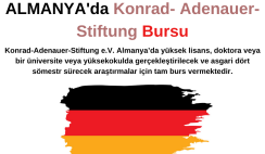 Almanya’da Konrad- Adenauer- Stiftung Bursu