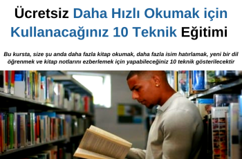 Daha Hızlı Okumak için Kullanacağınız 10 Teknik – Ücretsiz Kurs