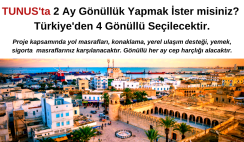 Tunus’ta 2 Ay Gönüllülük Yapmak İster Misiniz?