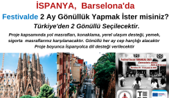 İspanya , Barselona’da 2 Ay Gönüllülük Fırsatı – Türkiye’den 2 Gönüllü Aranıyor