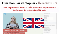 A1-A2 TEMEL SEVİYE İNGİLİZCE Kursu | Tüm Konular ve Yapılar – Ücretsiz Kurs