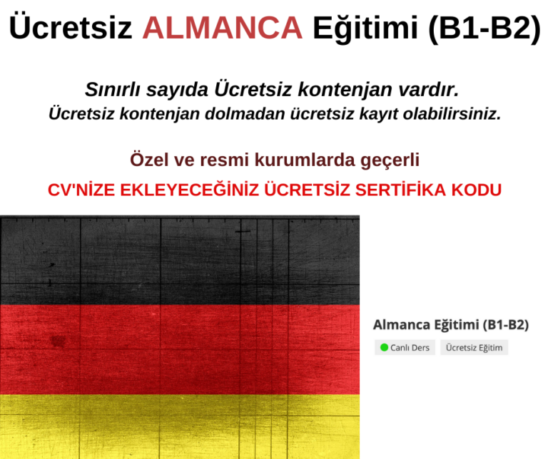 Ücretsiz Almanca Eğitimi (B1-B2)