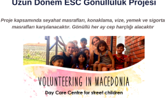 Makedonya , Üsküp’te Uzun Dönem Gönüllülük Projesi