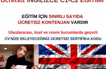 İngilizce  C1-C2 Eğitimi – Ücretsiz ve Sertifikalı
