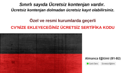 Ücretsiz Almanca Eğitimi (B1-B2)