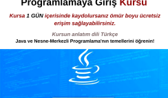 Java ile Nesne-Merkezli Programlamaya Giriş Kursu