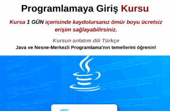 Java ile Nesne-Merkezli Programlamaya Giriş Kursu