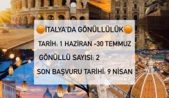 İtalya 2 Ay Gönüllülük Projesi İtalya 2 Ay Gönüllülük Projesi