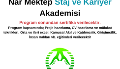 Nar Mektep Staj ve Kariyer Akademisine Başvurun