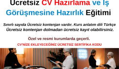 CV Hazırlama ve İş Görüşmesine Hazırlık Eğitimi – Ücretsiz ve Sertifikalı