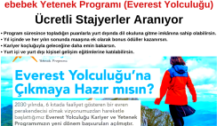 ebebek Yetenek Programı (Everest Yolculuğu) – Ücretli Stajyer Aranıyor