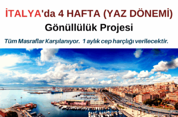 İtalya’da 4 Haftalık ESC Gönüllülük Projesi