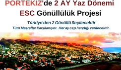 Portekiz 2 Ay Yaz Dönemi Gönüllülük Projesi – Türkiye’den 2 Gönüllü Seçilecektir