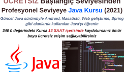 Başlangıçtan Profesyonel Seviyeye Java Kursu
