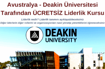 Avustralya – Deakin Üniversitesi Tarafından ÜCRETSİZ Liderlik Kursu