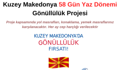 Kuzey Makedonya 58 Gün Yaz Dönemi Gönüllülük Projesi