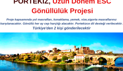 Portekiz uzun dönem gönüllülük projesi