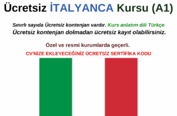İtalyanca Kursu – Ücretsiz ve Sertifikalı