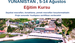 Yunanistan Eğitim Kursu 5-14 Ağustos | Tüm Masraflar Karşılanıyor Yunanistan Eğitim Kursu 5-14 Ağustos | Tüm Masraflar Karşılanıyor