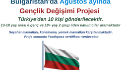 Bulgaristan’da Ağustos ayında Gençlik Değişimi – Türkiye’den 10 Kişi Seçilecektir Bulgaristan’da Ağustos ayında Gençlik Değişimi – Türkiye’den 10 Kişi Seçilecektir