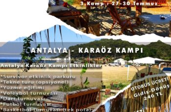 Antalya Karaöz Yaz Kampı (16-17-18-19 Temmuz) Antalya Karaöz Yaz Kampı (16-17-18-19 Temmuz)