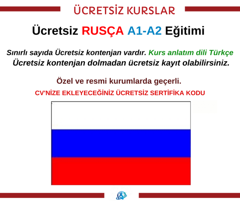 Ücretsiz Rusça Kursu (A1-A2)