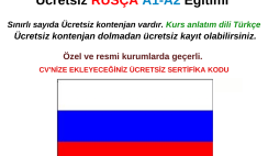 Ücretsiz Rusça Kursu (A1-A2)