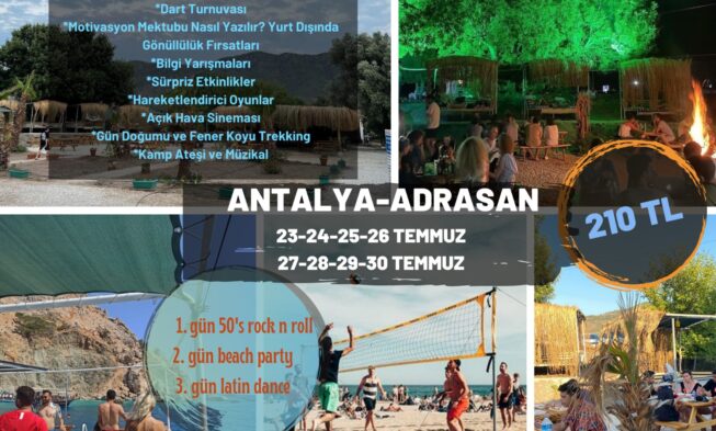 Antalya Adrasan Yaz Kampı (23-24-25-26 Temmuz ve 27-28-29-30 Temmuz ) img