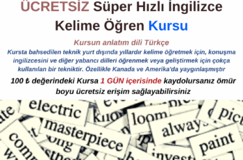 Süper Hızlı İngilizce Kelime Öğren Kursu
