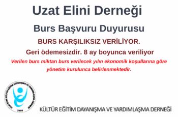 Uzat Elini Derneği Burs Başvuru Duyurusu