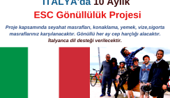 İtalya 10 Ay Gönüllülük Projesi