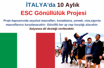 İtalya 10 Ay Gönüllülük Projesi