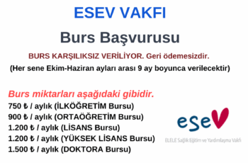 ESEV Burs Duyurusu