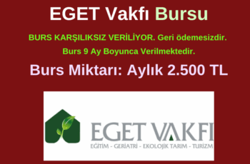 EGET Vakfı Burs Duyurusu