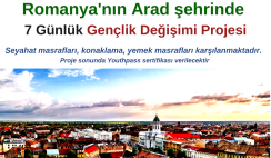 Romanya’nın Arad şehrinde Gençlik Değişimi Projesi Romanya’nın Arad şehrinde Gençlik Değişimi Projesi