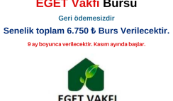 EGET Vakfı Burs Duyurusu  – Senelik 6750 TL Burs