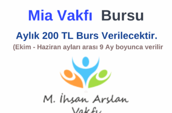 Mia Vakfı Burs Duyurusu