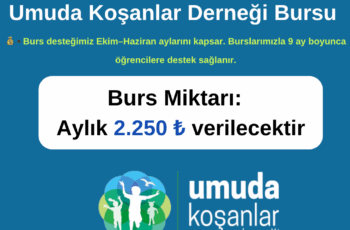 Umuda Koşanlar Derneği Burs Duyurusu