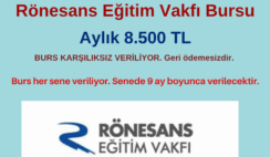 Rönesans Eğitim Vakfı Burs Duyurusu Rönesans Eğitim Vakfı Burs Duyurusu