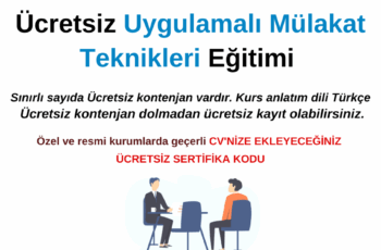 Uygulamalı Mülakat Teknikleri Eğitimine Katılın