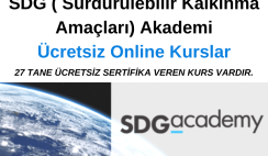 SDG ( Sürdürülebilir Kalkınma Amaçları) Akademi Online Ücretsiz Kurslar