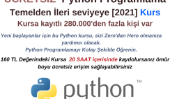 Python Programlama Kursu – Temelden İleri seviyeye [2021]