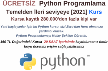 Python Programlama Kursu – Temelden İleri seviyeye [2021]