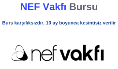 Nef Vakfı Burs Başvuru Duyurusu