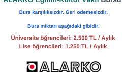 Alarko Holding Karşılıksız Burslar