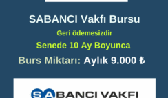 Sabancı Vakfı Burs Başvuru Duyurusu Sabancı Vakfı Burs Başvuru Duyurusu