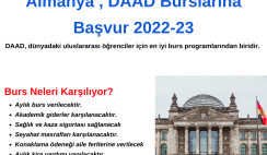 Almanya , DAAD Burslarına Başvur 2022-23 Almanya , DAAD Burslarına Başvur 2022-23