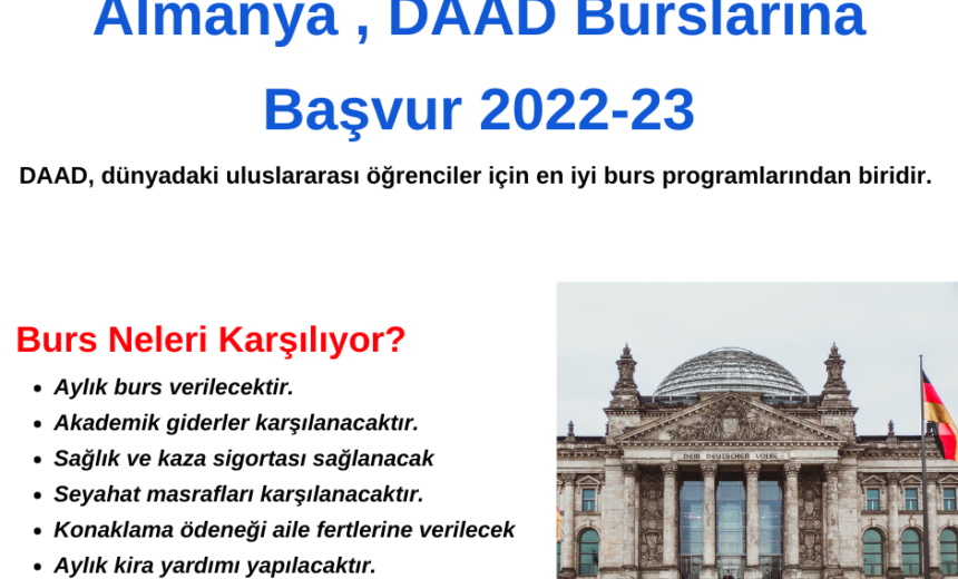 Almanya , DAAD Burslarına Başvur 2022-23 img